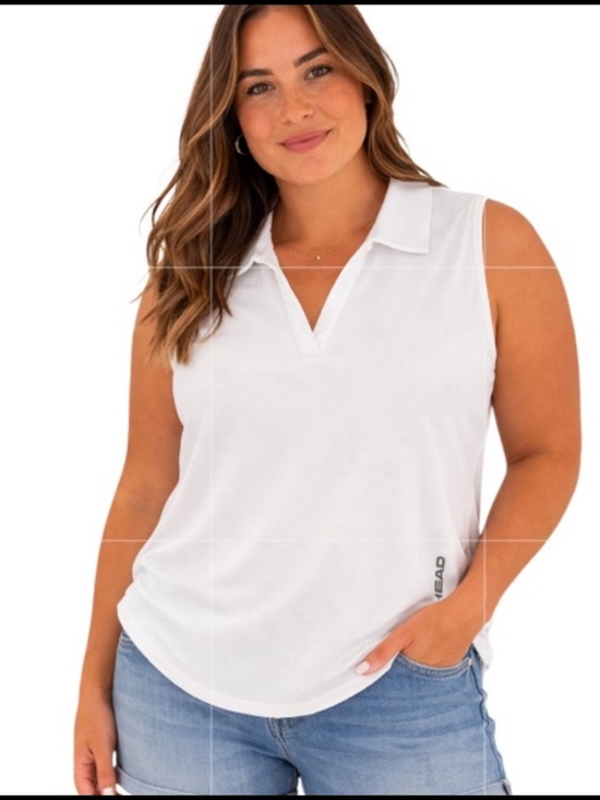 Head Tops - 🌸2/$12🌸 Head Sleeveless Collared Shirt White Size XL